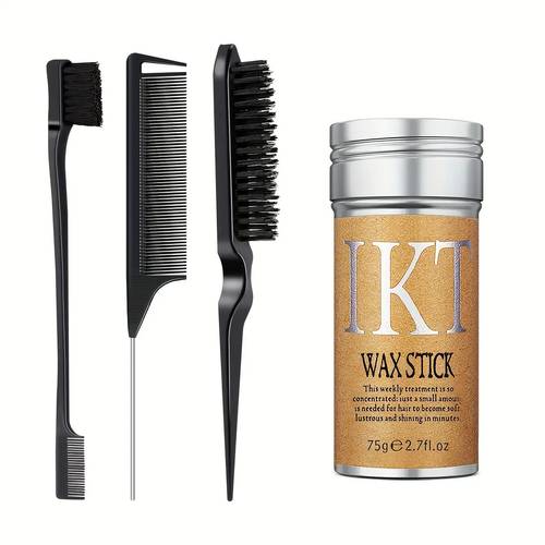 4pcs non greasy hair wax stick set for flyaways wigs moisturizing detangling styling adds to dry hair wigs flyaways and loose strands wax stick set hair wax