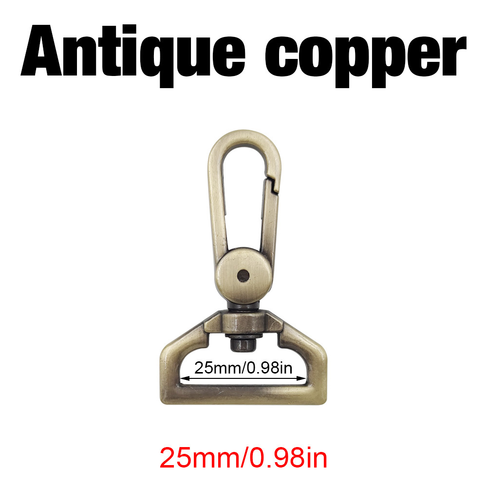 TEMU 2pcs 25/32/38mm Snap Hook Swivel Hook Clasps Buckle Metal Trigger Clips Suitcase Hook Buckle For Handcraft Leather Bag Straps Pet Leather Key