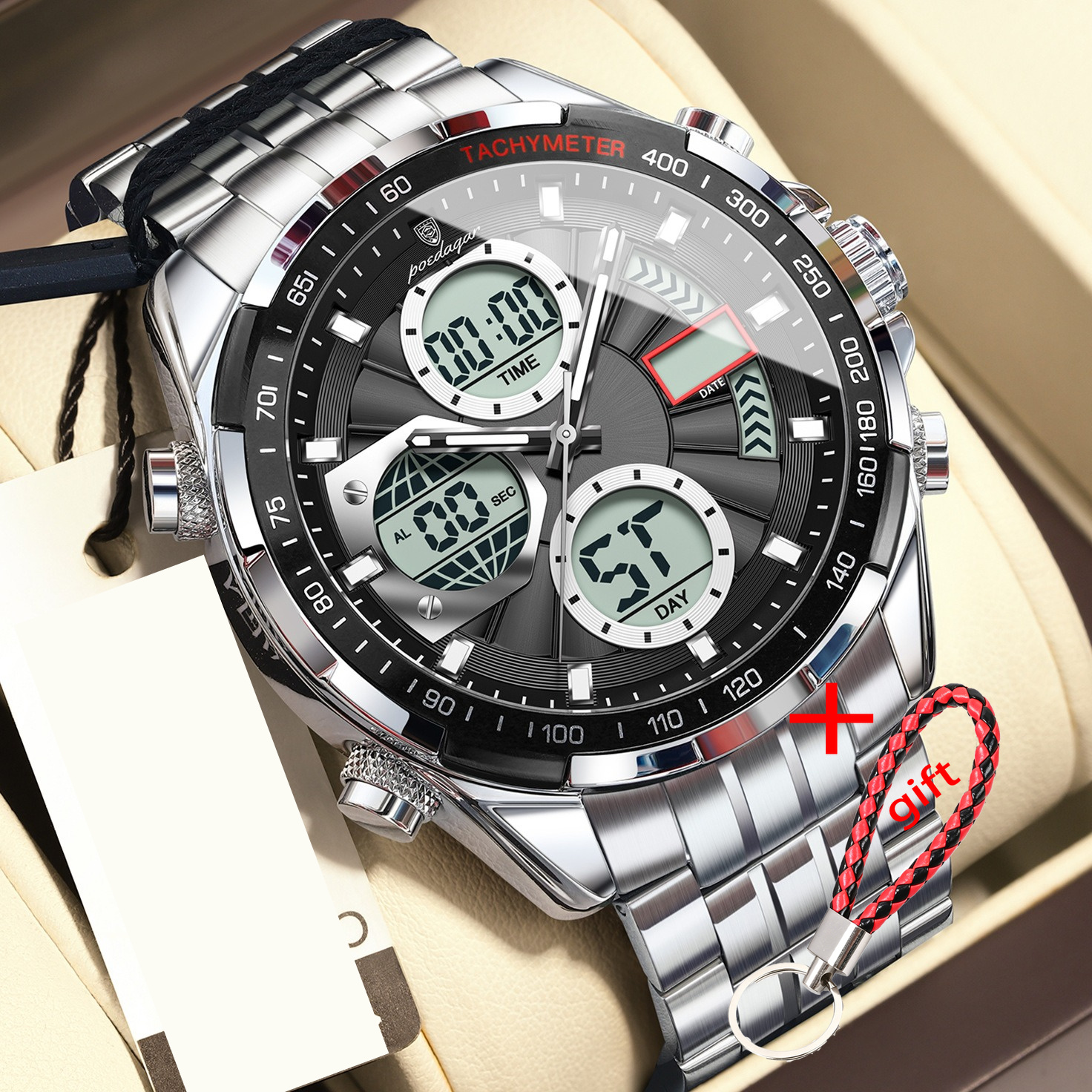Classic Business Men's Watch, Easy Style, , Suitable For Casual Wear, Suit Wearing, Full Of Fashion Sense, New Year's Gift, Without Battery