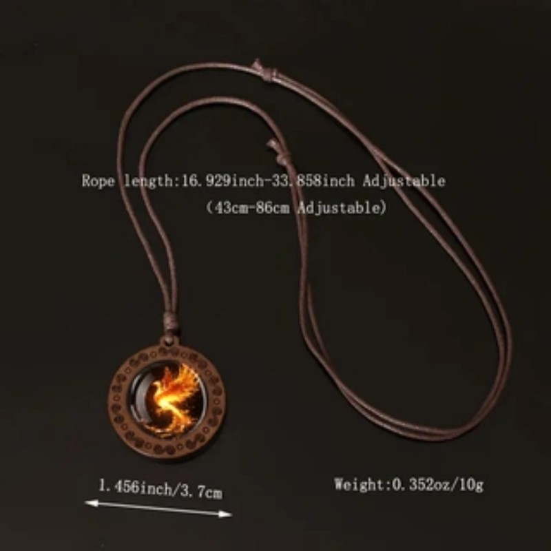 Golden Phoenix Flying Pattern Pendant, Lucky Gift for Family