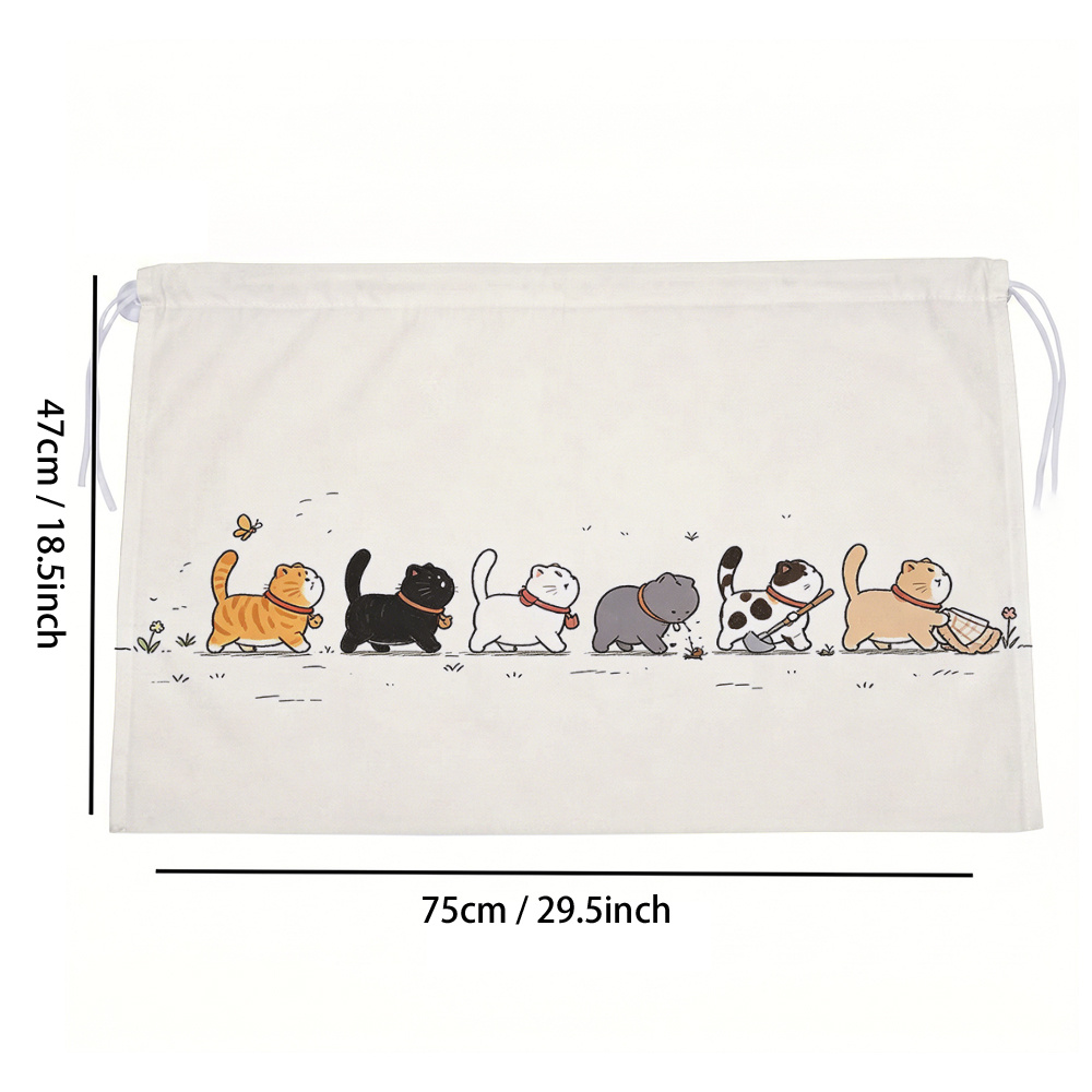 TEMU 6 Cats Lined Up Car Sunshade, Suction Cup Side Curtain, Privacy Protection Car Curtain, 2d Flat Car Interior Accessory Blinds, Suitable For