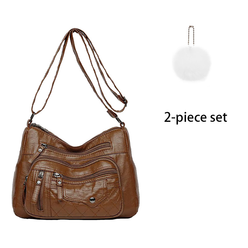 TEMU Women's Handbag -2pcs Universal Men's And Women's Fashion Crossbody Bag Bag Multi Suitable For Travel, Shopping, Dating, And School Use With