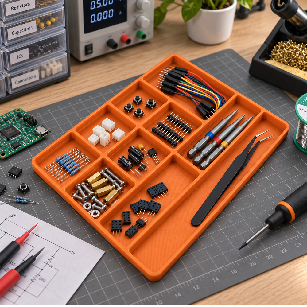 TEMU Plateau de rangement multifonctionnel à 10 compartiments, boîte de rangement pour outils, boîte de rangement et catégorisée, anti-perte et