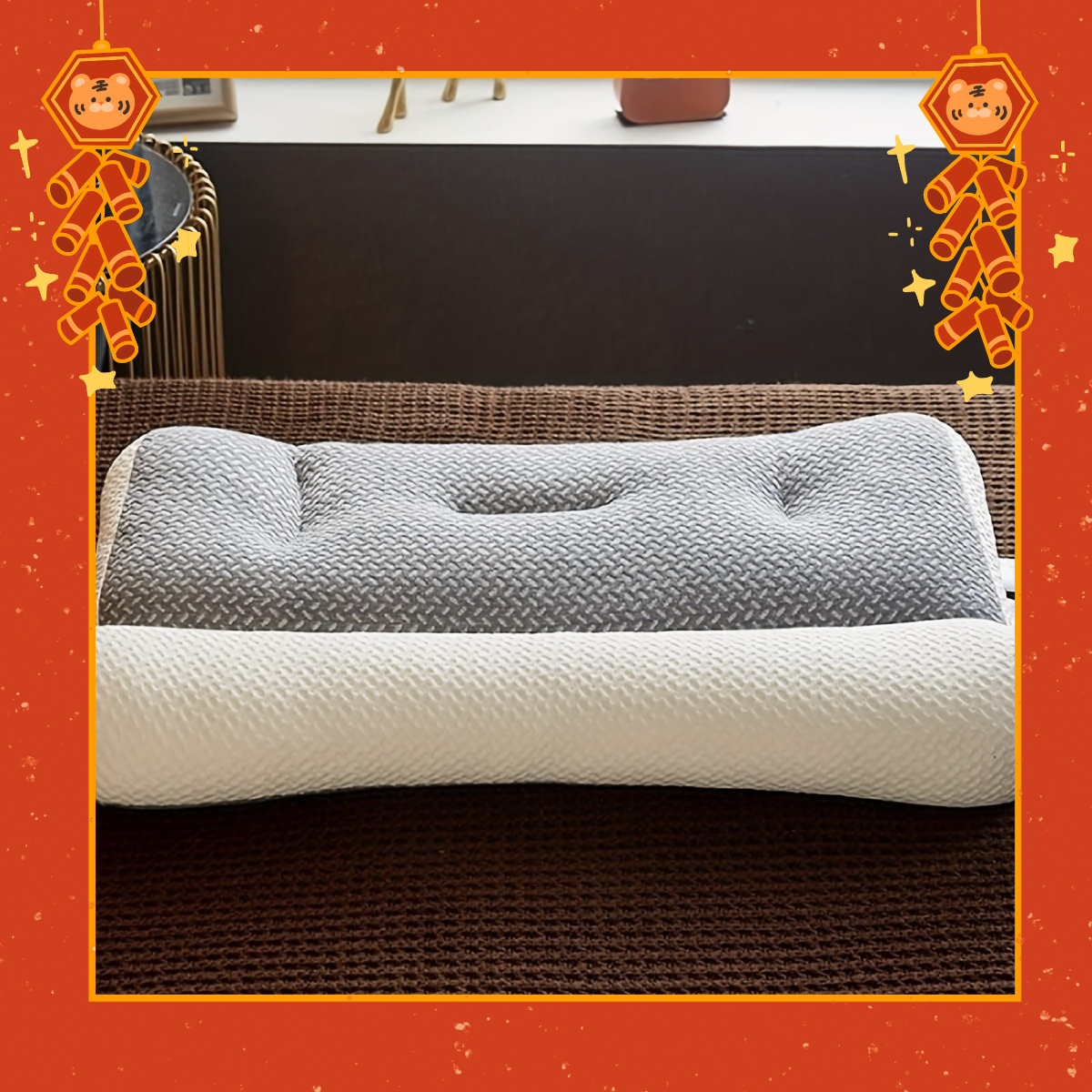 TEMU 1/ 2pcs Cervical Ergonomic Pillow Featuring High-quality Inner Cushions, Ergonomic Neck And Shoulder Pillow, Pillow Suitable For Sleeping On The