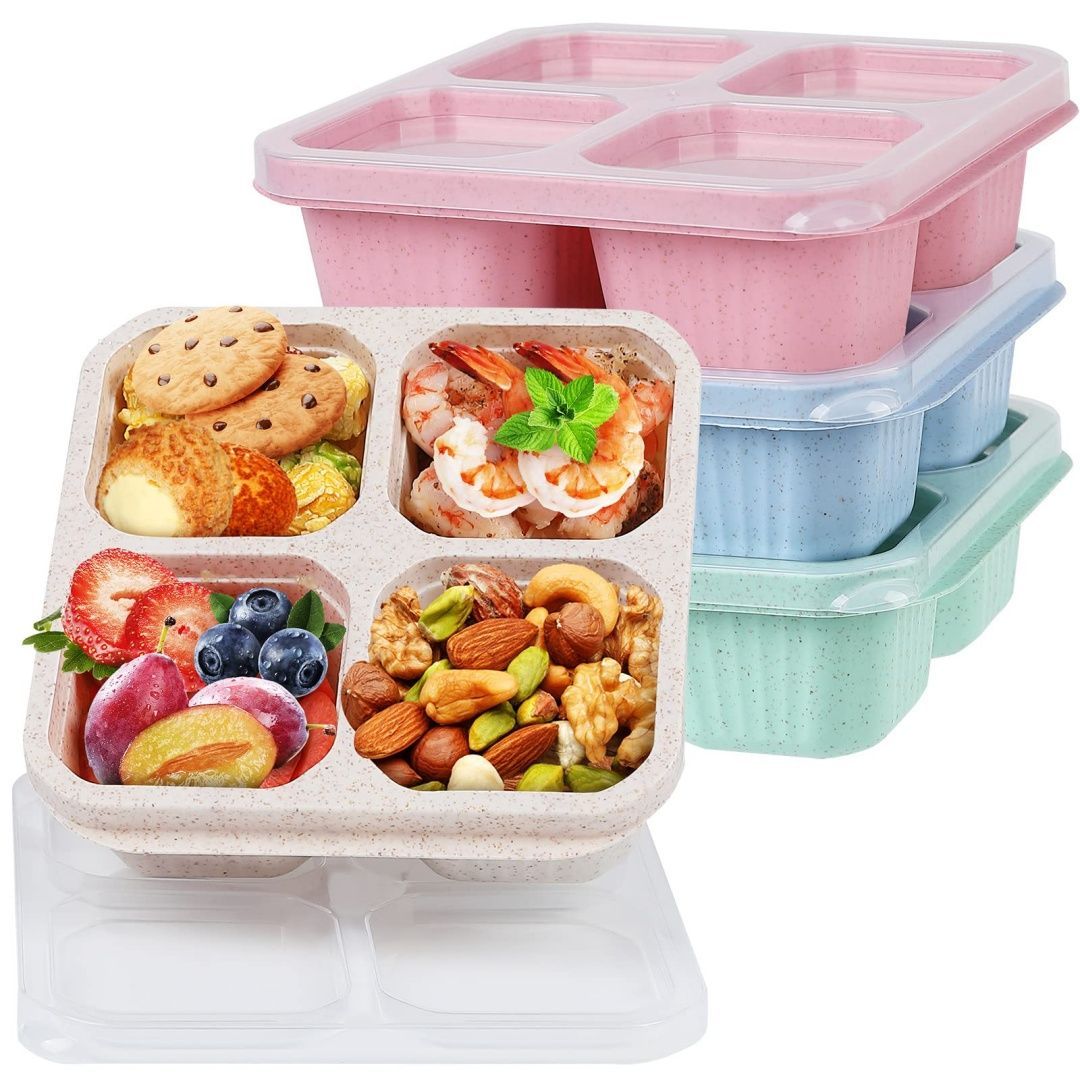 Stainless Steel Double Compartment Snack Containers - Reusable Leak-Proof Lunch Box For Travel, Office