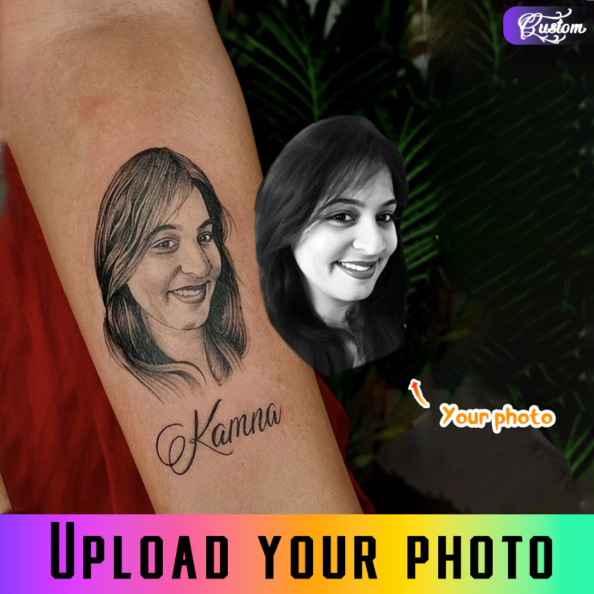 TEMU 15pcs Custom Photo Tattoo Stickers Suitable For Family Gatherings, Personalized Your Own Pictures, Temporary Body For Birthdays, Group Photos,
