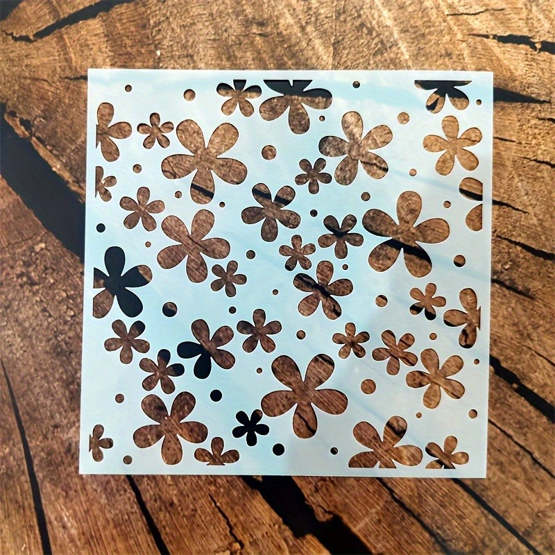 1pc Intricate Floral Pattern Template - Durable Plastic Stencil For Wall And Craft Art Spray Painting, Ideal For , Painting Template