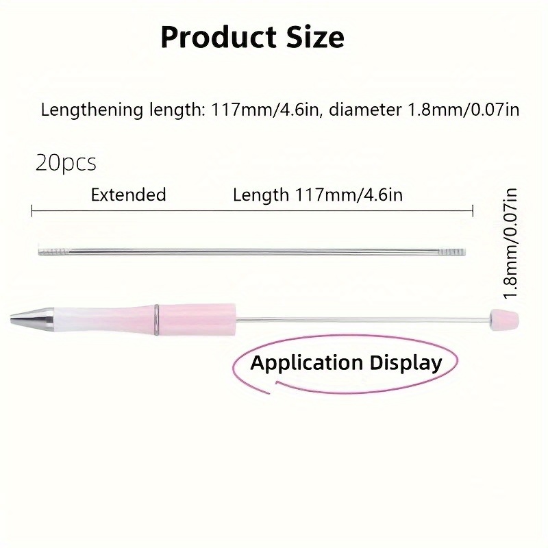E-shop 20 Stück Verlängerungsstange für Stifte, DIY Fokussierstift Verlängerungsstange, Perlennadel