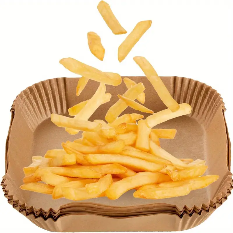 125pcs 7.9 inch square air fryer liners disposable for home bakers - thickened silicone oil paper - withstands up to 450°f heat - , cooking, easy , and healthy frying - for air fryer 5 to 8 qt, air fryer liners disposable, small air fryer liners, air fryer paper liners, disposable air fryer liners, kitchen essentials, heatresistant liner, material, baking liner, meal preppers, busy families, air fryer disposable paper liner, parchment paper Product details 0