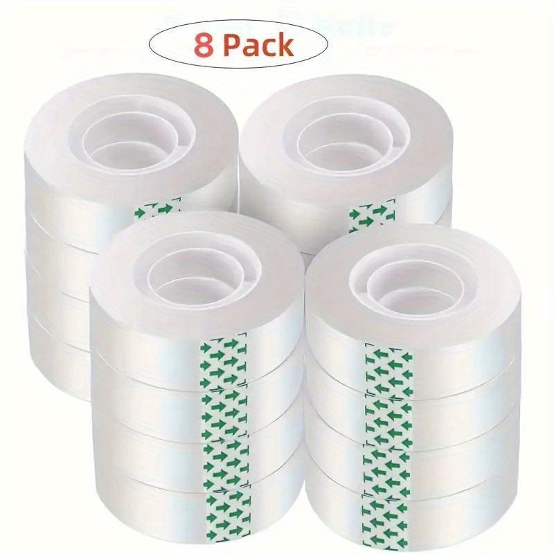 TEMU Transparent Tape New Year Transparent Tape Rolls For Gift Wrapping And Office Use - Clear Adhesive Tape For Crafts, Home - Christmas Transparent Tape Refills For Dispensers