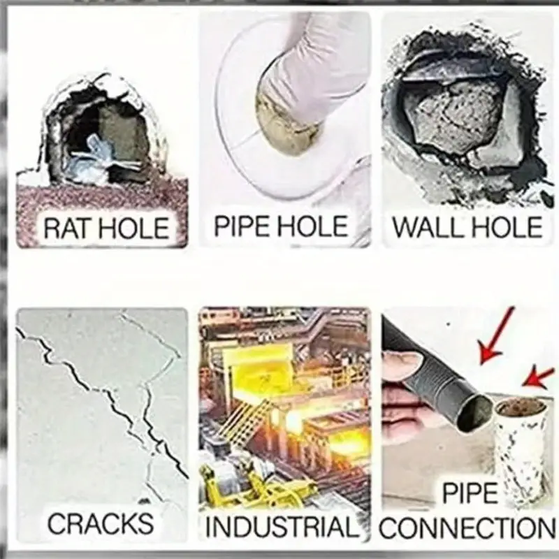 1 3 8pcs of sealing putty for sealing air conditioning holes pipe sealing household wall repair patch can prevent pests and air flow multi functional putty white easy to repair details 5