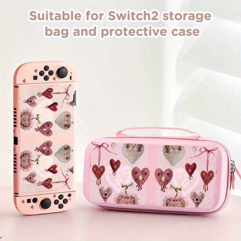 DLseego Draagtas voor Switch 2, Aardbei Thema Draagbaar Shell Travel