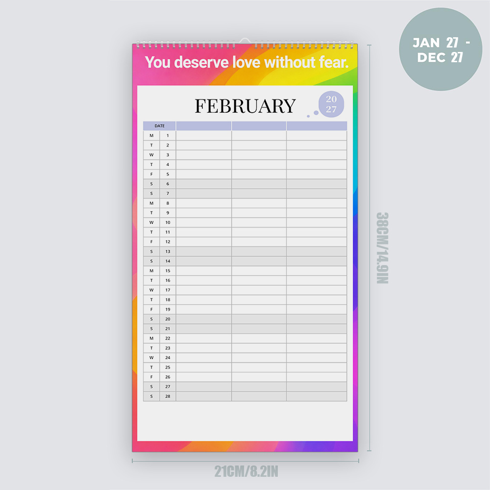 2027 couples wall calendar shared individual hanging calendar for halloween christmas anniversaries birthdays   couples planner holiday countdown calendar for joint relationship planning gift for couples   friends