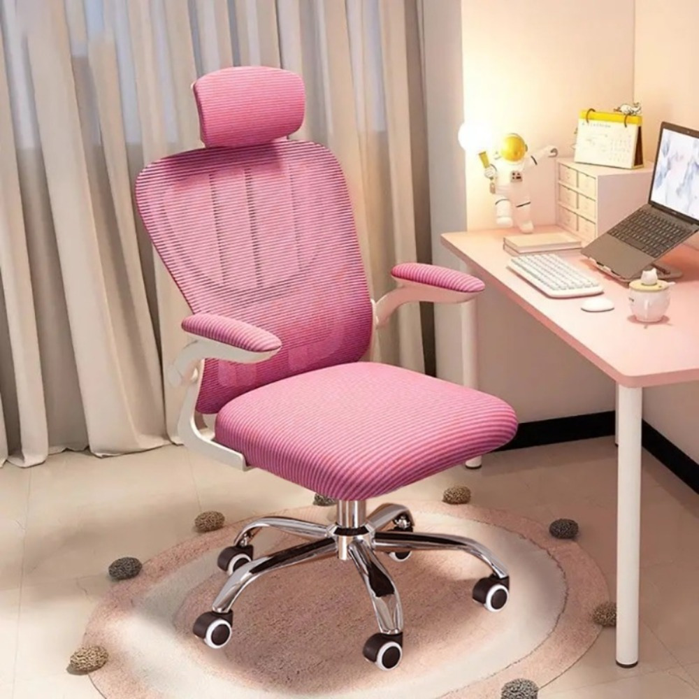 ergonomic computer desk chair with a mesh design featuring a swivel function and gas lift for height adjustment measuring 100x50x55cm details 1