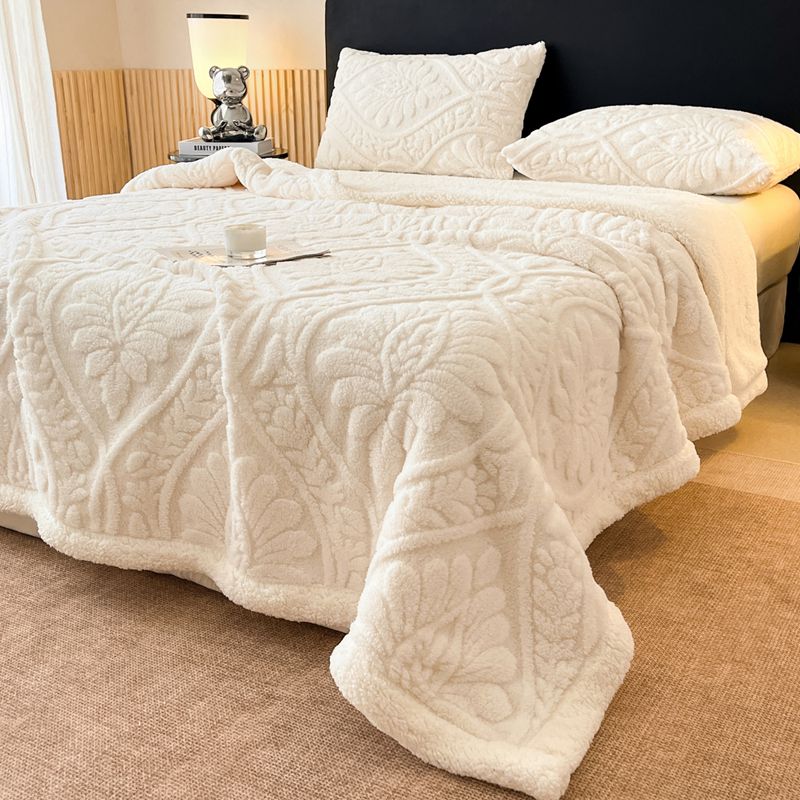 Image of Bed Blanket, Fluffy Round Flower Blanket - Cozy Throw For Couch, Bed, Living Room - Queen/king/twin Size - Soft, Lightweight & Machine Washable - Home