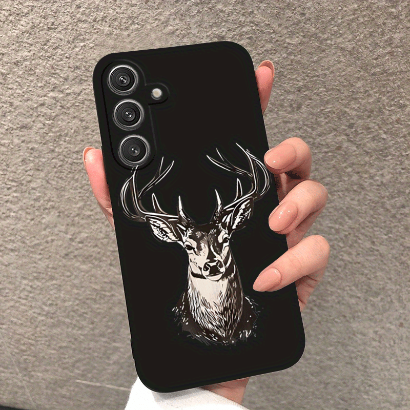 TEMU Phone Case: Stag Head Phone Case Suitable For Galaxy A73, A55, A54, A53, A52, A51, A50, New Phone Case For Galaxy S24, Protective Cover,