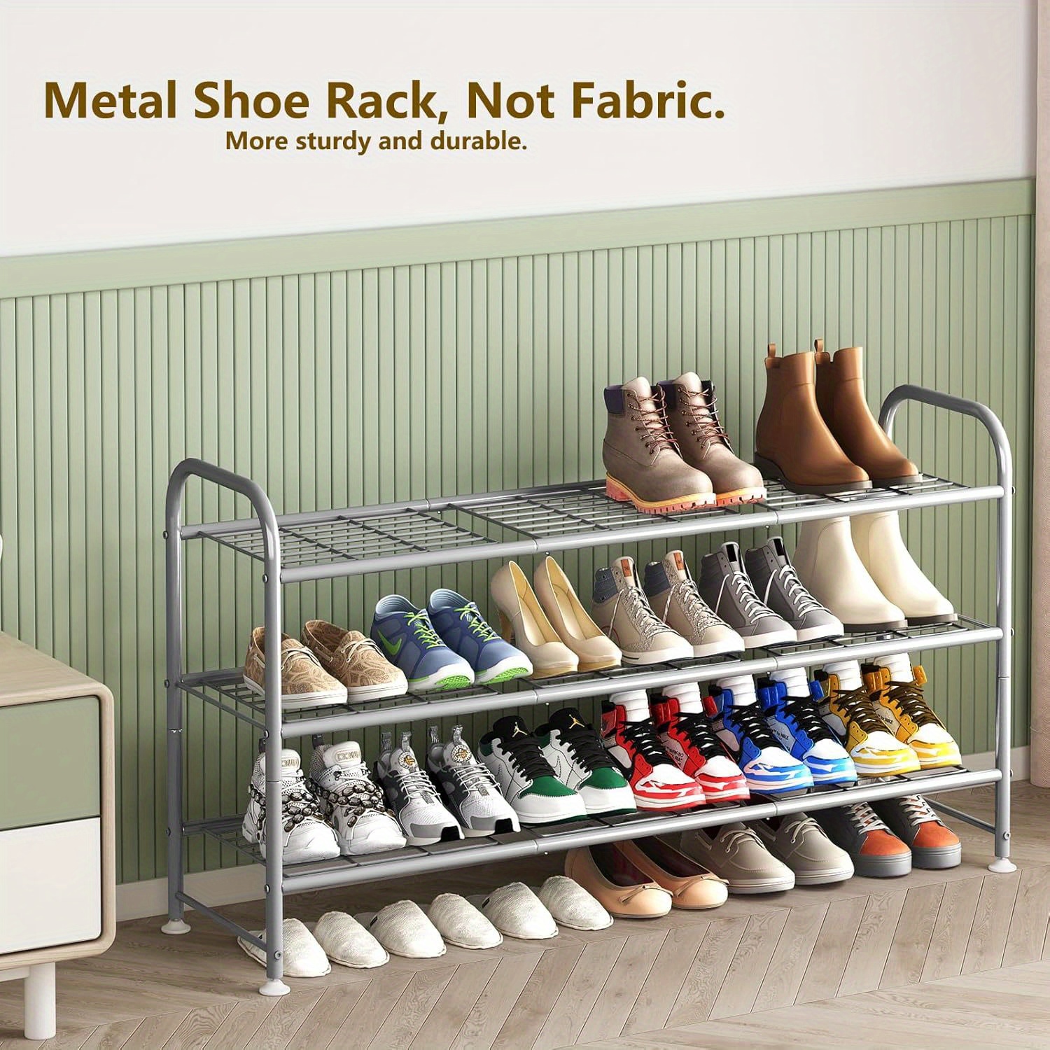 shoe rack with 3   storage suitable for wardrobe entrance   details 3