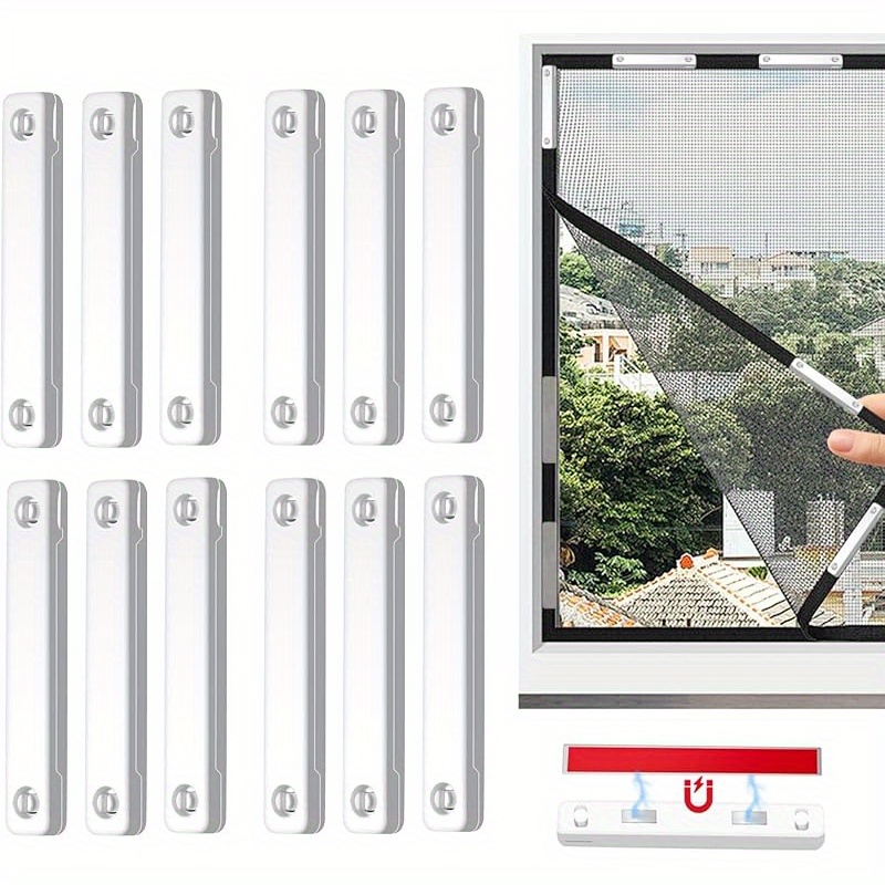 E-shop Fensterfliesenmagnete, 12er-Set Fensterfliesenmagnetclips, Magnetische Fensterfliesen-Erweiterungen, Magnetische Fensterfliese, Kein Bohren