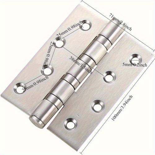 304 stainless steel 4 inch door hinges heavy duty ball bearing square corner hinges for indoor and outdoor security doors brushed 4 pack