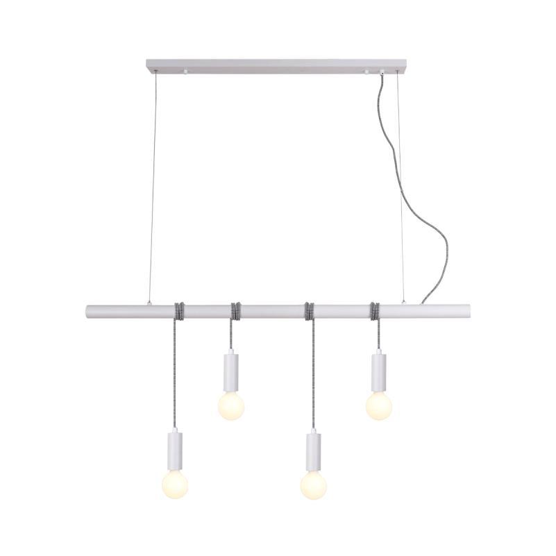 stylish modern four light white pendant fixture for contemporary   details 8
