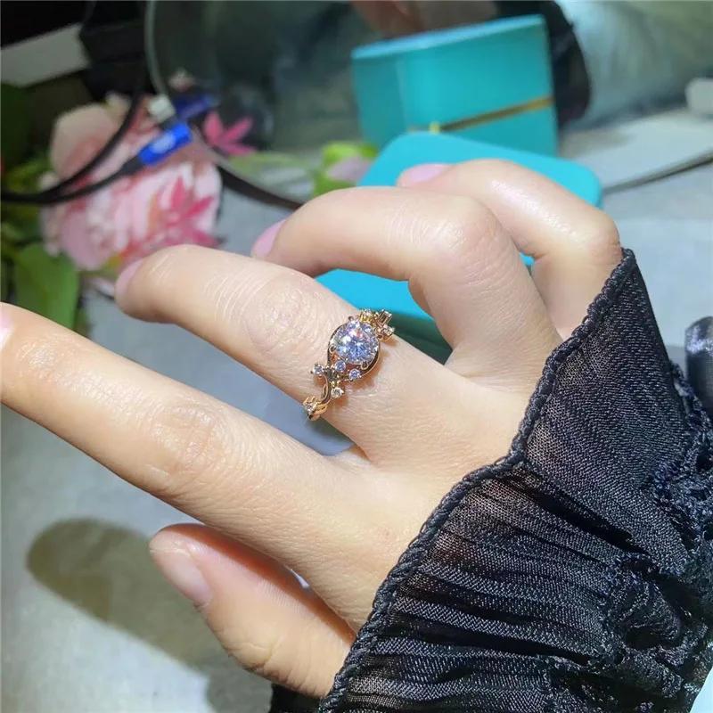 5 Carat Round Cut Moissanite Ring in 925 Silver, Fashionable Design