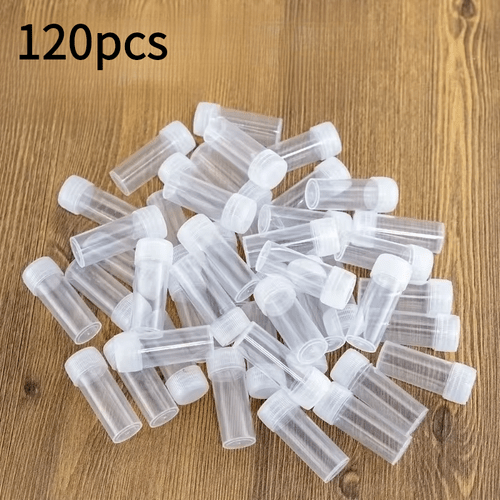 120pcs 5ml clear plastic mini sample bottles with leak proof caps test tube vials for storage and organization small plastic bottles