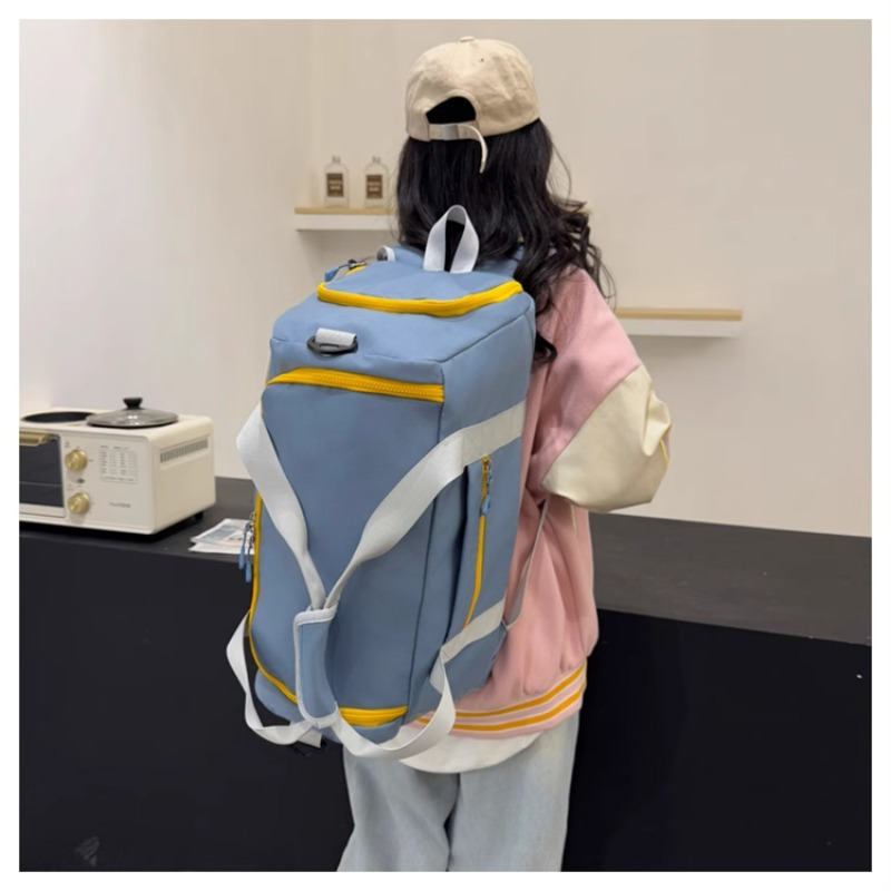 Gran Capacidad Bolsa de Gimnasio y Viaje - Convertible en Mano, Hombro o Mochila con Cierre de Cremallera - Equipaje Ligero y Duradero para Mujeres/Hombres, Negocios, Vacaciones, Yoga, Gimnasio - Compartimento Principal Espacioso & Organizador Frontal - Bolso Diario, Escapada de Fin de Semana, Diseño Minimalista, Correas Ajustables, Tote Portátil, Para Viajeros Frecuentes, Equipo Deportivo, Versátil, Costuras Reforzadas, Estilo Activo