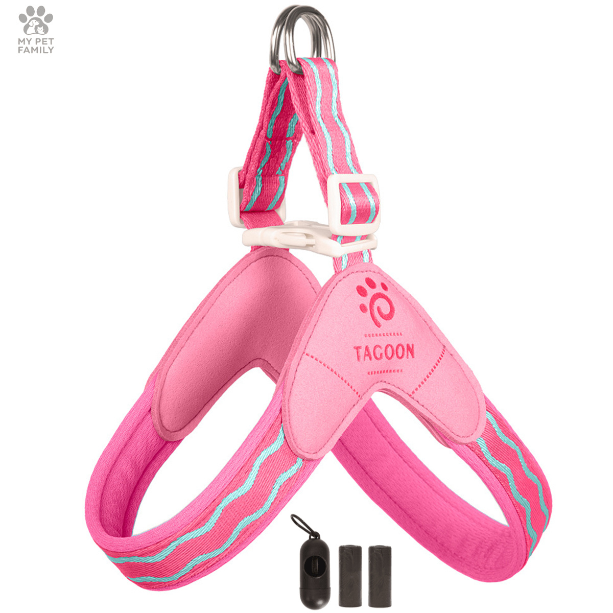 4pcs Anti-Pull Vest-Style Pet Harness Set