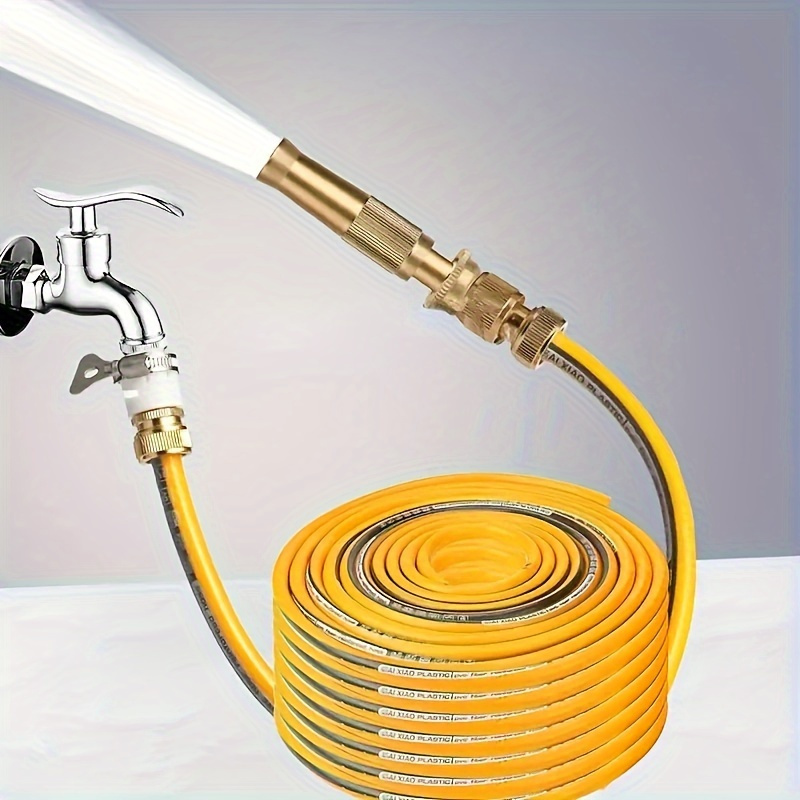 4pcs 2pcs heavy duty high pressure   hose with adjustable nozzle connectors flexible water pipe for car washing lawn and plants lightweight and durable outdoor hose multi purpose   watering and car wash hose sturdy hose