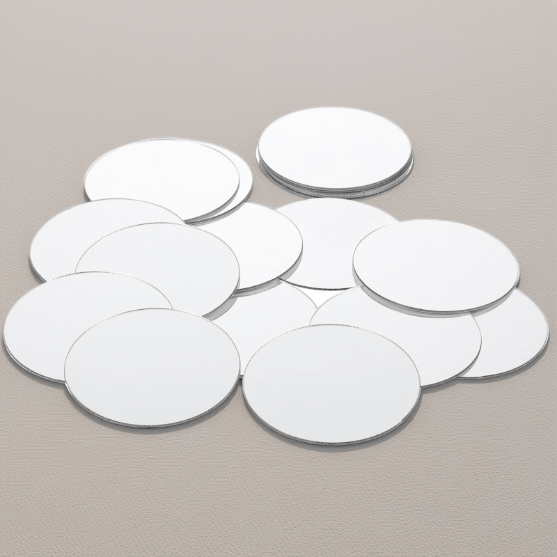 25pcs Small Round Mirrors For Crafts, Mini Acrylic Round Mirror Tiles, Adhesive Decorative Mosaic Circle Mirror Tiny Stickers For Wall And Table Decor, Diy , Decorations And Crafts