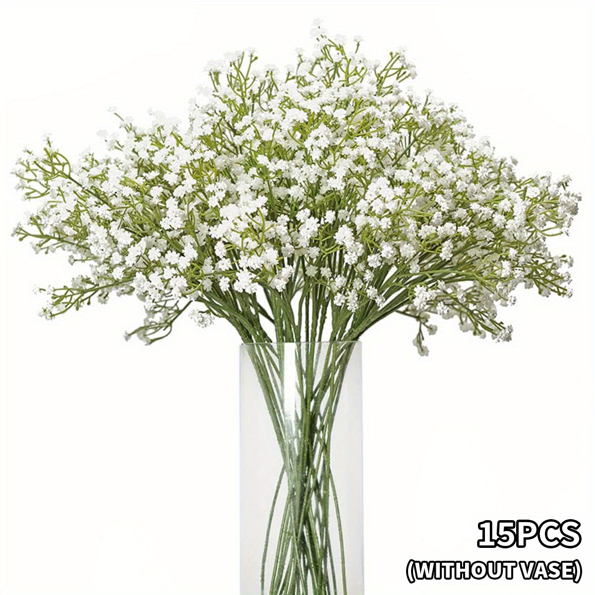 Image of 15pcs Artificial Flowers Gypsophila Bouquets Real Touch 20 " Long Stem Flowers For Wedding Home Garden Spring Summer Decoration