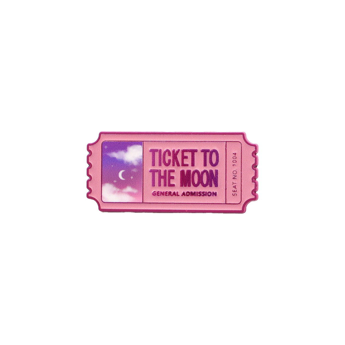 Image of 1pc Ticket Lapel Pin | Enamel Brooch For Clothes, Decorative Jewelry, Gifts, Alloy With Silicone Back
