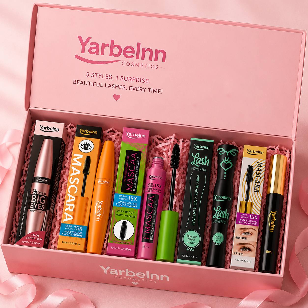 TEMU Random Thickening And Lengthening Waterproof Mascara, , Curling And Elongating, Big Natural-looking Eyes For A No-makeup Look, 1 Random Piece,