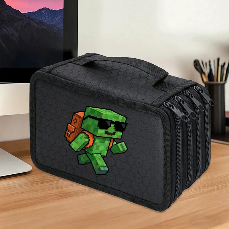 TEMU Astuccio portapenne tote di grande capacit� Creeper Riding multifunzionale, borsa portapenne da viaggio per pendolari, adatta per gite in citt�,