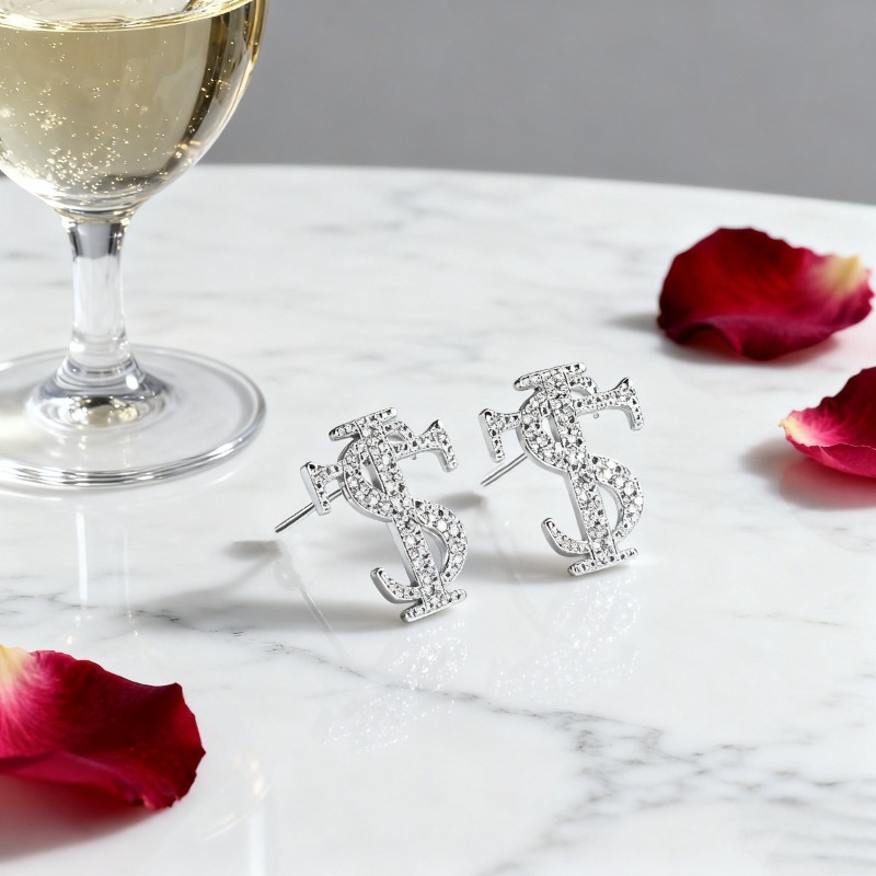 Women's Light Luxury Polished Symbol Earrings, Trendy