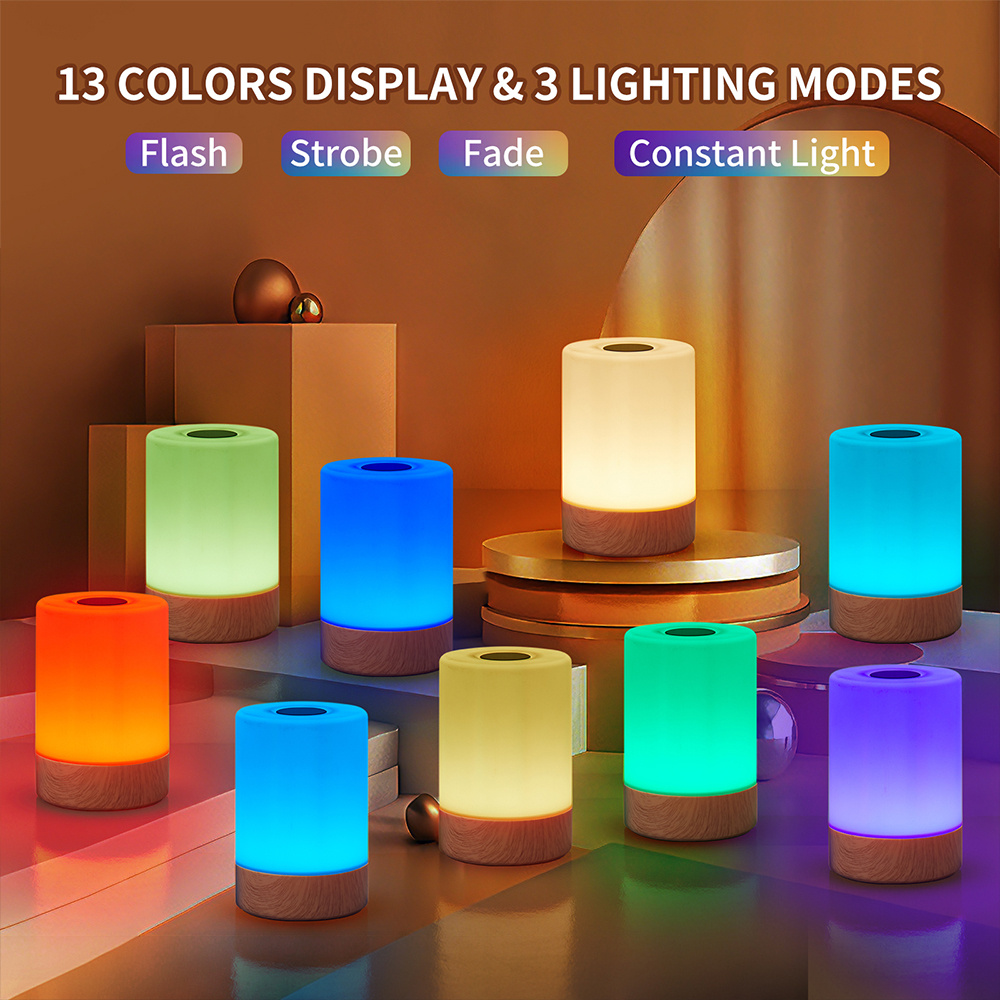 Touch-Controlled Dimmable Night Light, Smart LED Bedroom Lamp