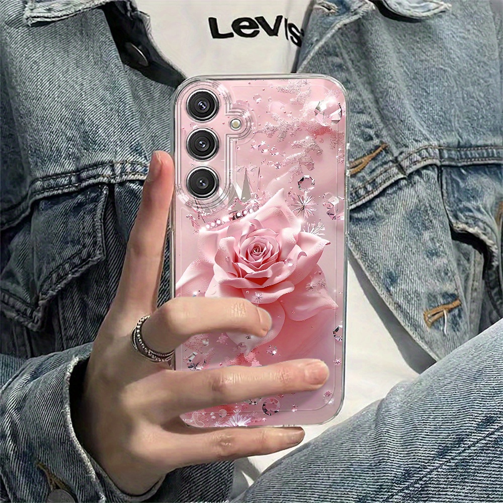 Image of Phone Case - Phone Case- Pink Pattern Mobile Cover Case For Galaxy S25/s24/s23/s22/s21 Ultra, Plus, Fe And A10/a12/a13/a14/a15/a16/a20/a22/a23/a24/a25/a30/a33/a34/a35/a52/a53/a50/a54/a72/a73/m10s