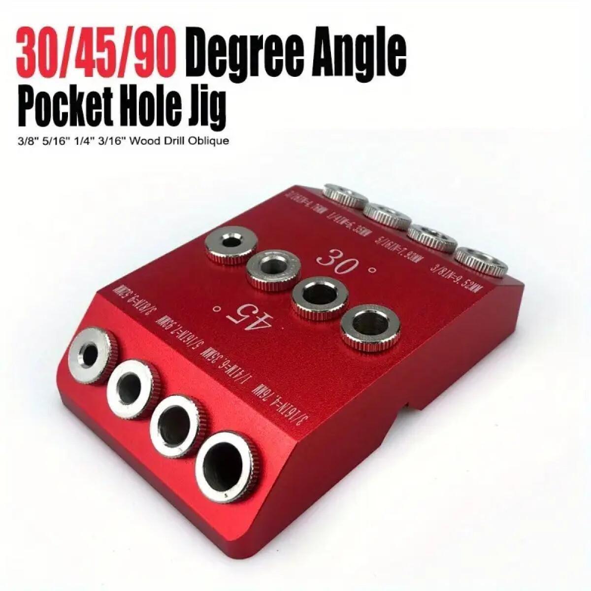 TEMU 1pc 30/45/90-degree Metal Drilling Guide Jig, Durable Drilling Fixture, Straight-hole Drilling Kit, Suitable For Cable Railing Tie-bolts, Timber