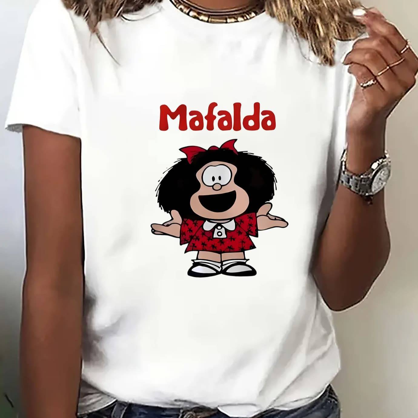 

Print Women's T-shirt, Polyester , Crew Neck, Medium Stretch, Knit Fabric, Casual Sports Style For Top