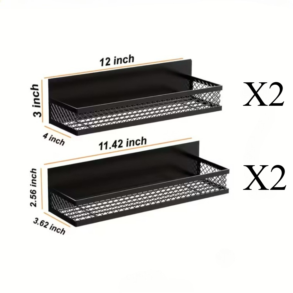TEMU 4-pack Magnetic Shelves For Tool Room And Pegboard - Removable, Multifunctional, Space-saving Magnetic Storage Racks For Home, Garage, Workshop,