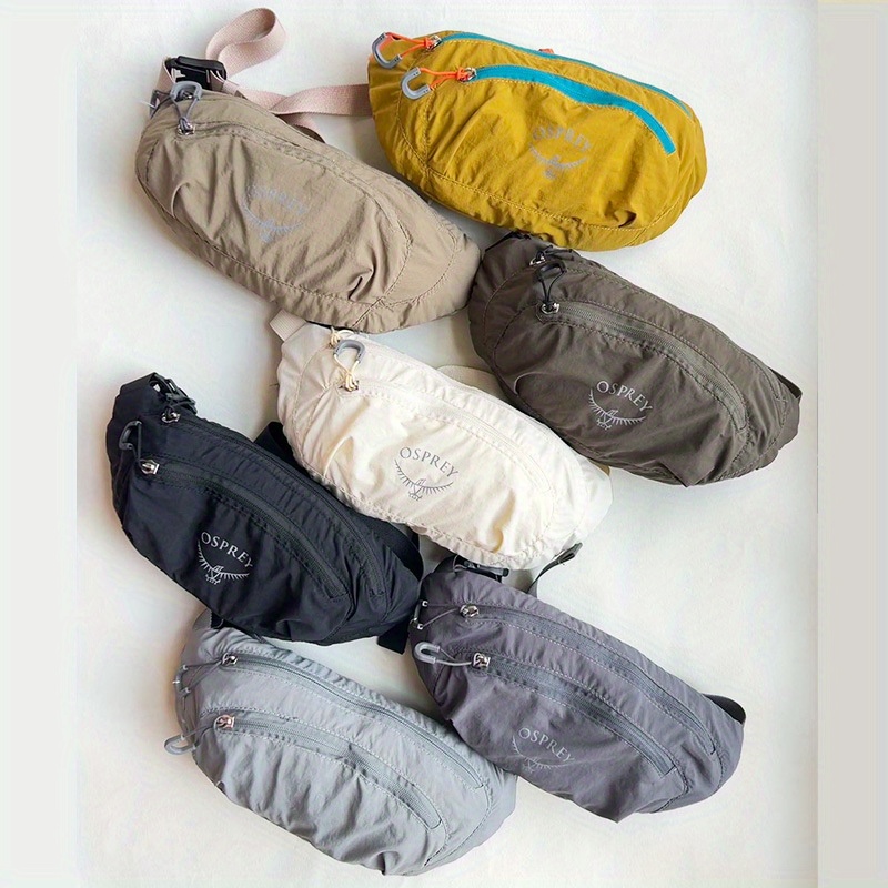 

Lightweight Nylon Waist Bag For Outdoor Sports, Featuring A Zip Closure, To Carry When And Up Space.