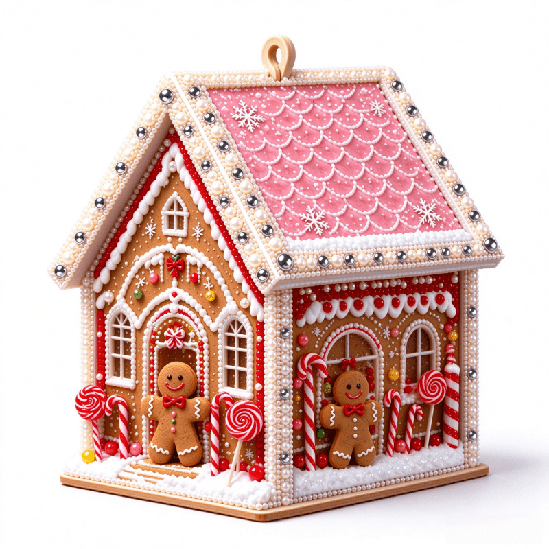 TEMU Ensemble de présentoir de bureau Maison 3D, Art de mosaïque de perles, Décoration d'intérieur, Convient pour Halloween et Noël, Arrangement