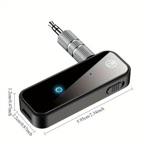 wireless 5 0 car bluetooth receiver in in 1 wireless transmitter and receiver adapter for hands free calling with 3 5mm jack suitable for car audio systems tvs computers headphones for travel perfect gift for music