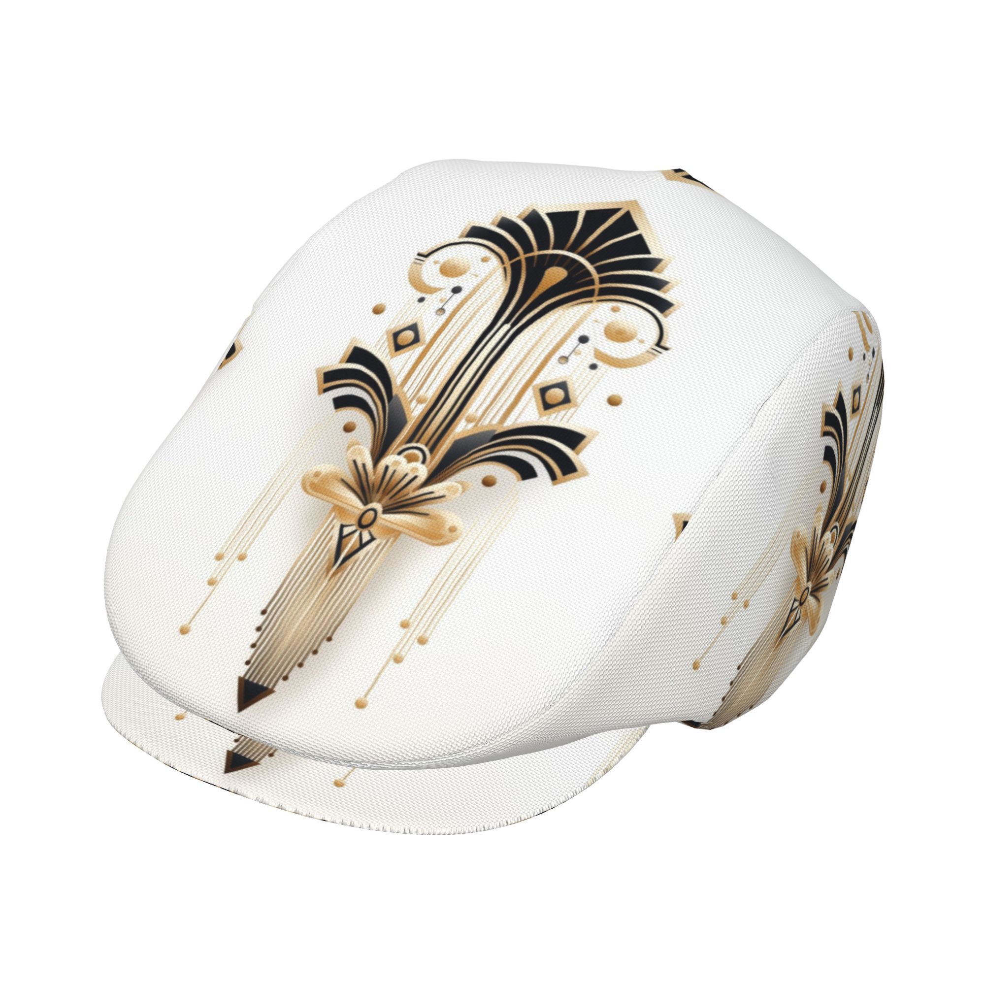 TEMU 1 pieza Sombreros de con estampado de simétrico dorado y estilo Art Déco para , gorras de vendedor de , , sombreros irlandeses, gorras de