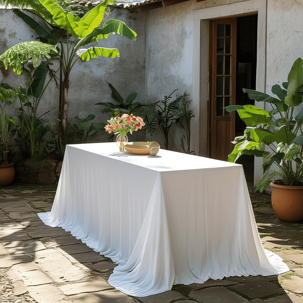TEMU 1pc Party Tablecloth, Dessert Table And Birthday Party Long Table Decoration Rectangular Tablecloth, Wedding Favorite High-elastic Tablecloth,