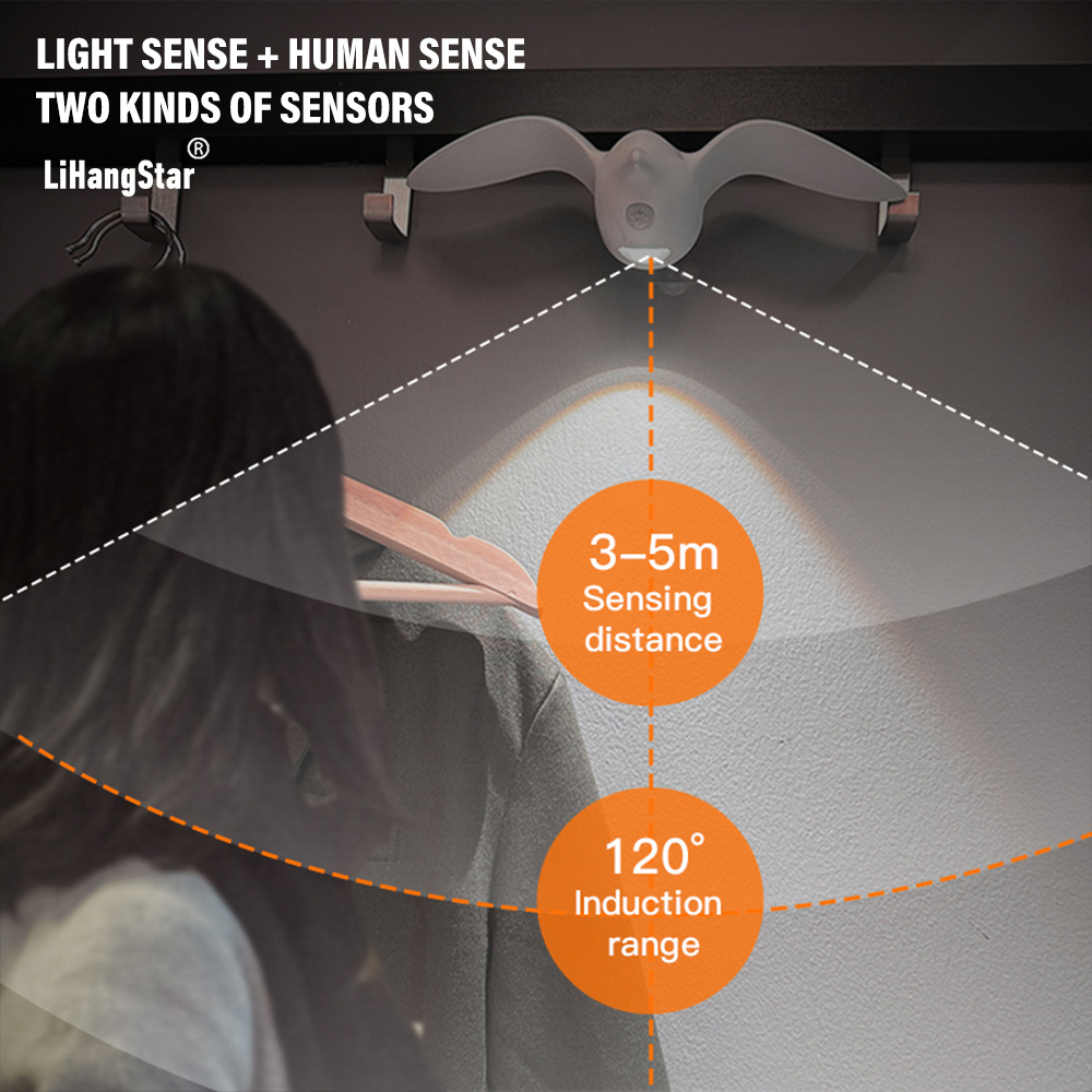 Smart Motion-Sensing Night Light with Seagull Design