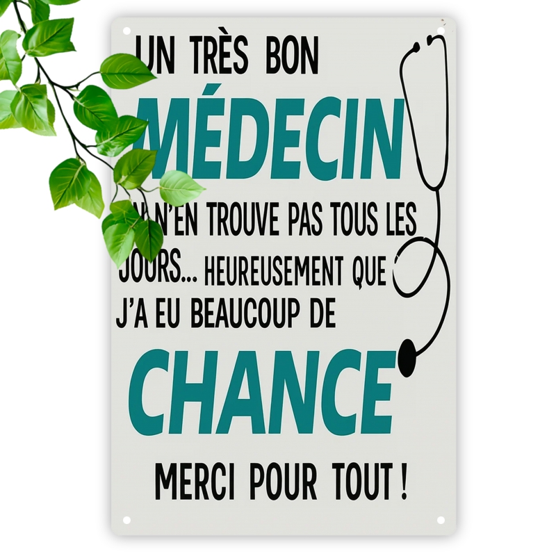 TEMU Plaque murale en métal 2D plate, 1 pièce, " " - Panneau vintage , , la clinique - Un cadeau approprié pour les médecins, idéal pour et les