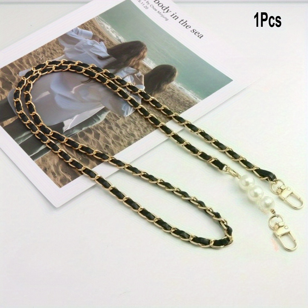 TEMU 1pc Faux Leather Chain 120cm/47.24inch Metal Made Adjustable Chain Replacement Handbag Phone Chain Shoulder Bag Additions Durable And Stylish