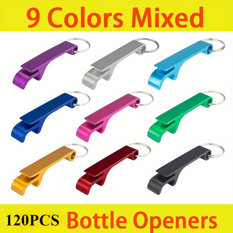 120pcs Aluminum Opener Keychains - For Parties, Weddings & Favors