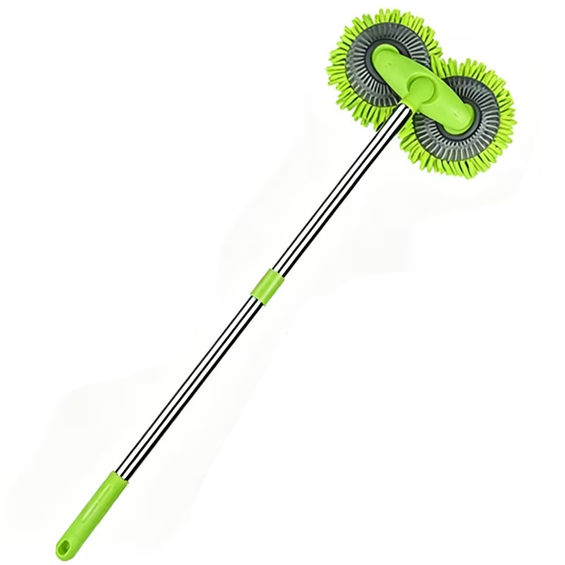 TEMU Car Wash Supplies, Car Wash Brushes And Mops, 360 Â° Rotating Double Headed Schunier Cleaning Brush, Long Handle, Very Suitable For Cars, Trucks
